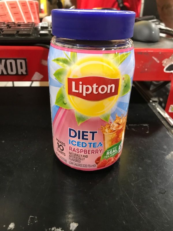 EXP 12/21/2024 Lipton Iced Tea Mix, Low Calorie, Raspberry, Diet 2