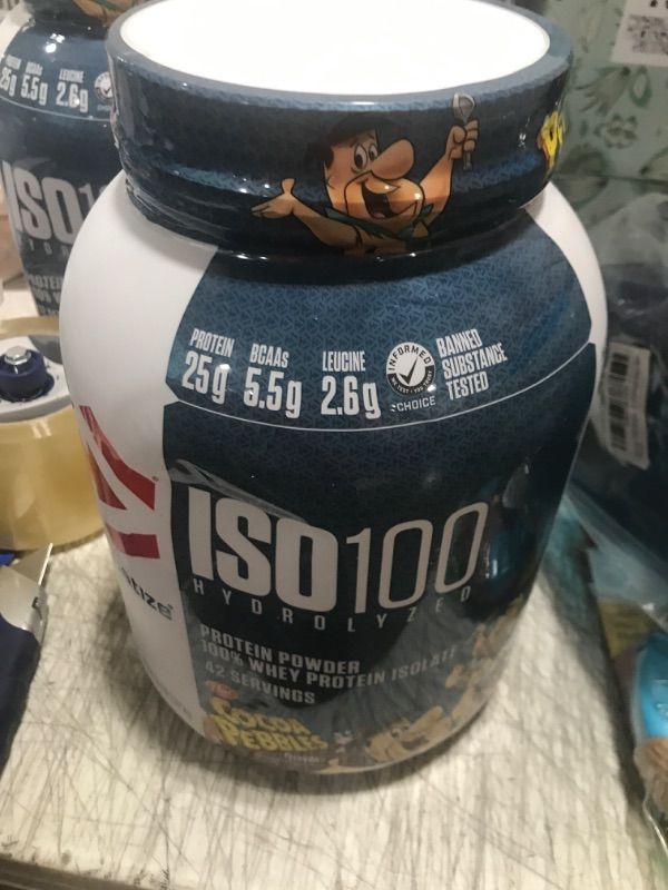 Photo 2 of ISO100 Hydrolyzed 100% Whey Protein Isolate - Cocoa Pebbles (3 Lbs. / 43 Servings)
Exp 03/2026