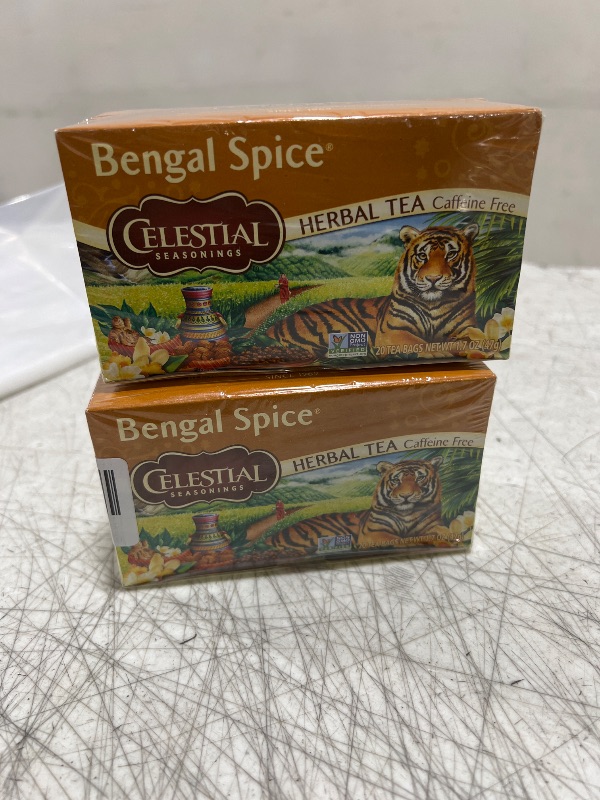 Photo 2 of 2 pack Celestial Seasonings Herbal Tea, Bengal Spice, Caffeine Free, Tea Bags - 20 tea bags, 1.7 oz