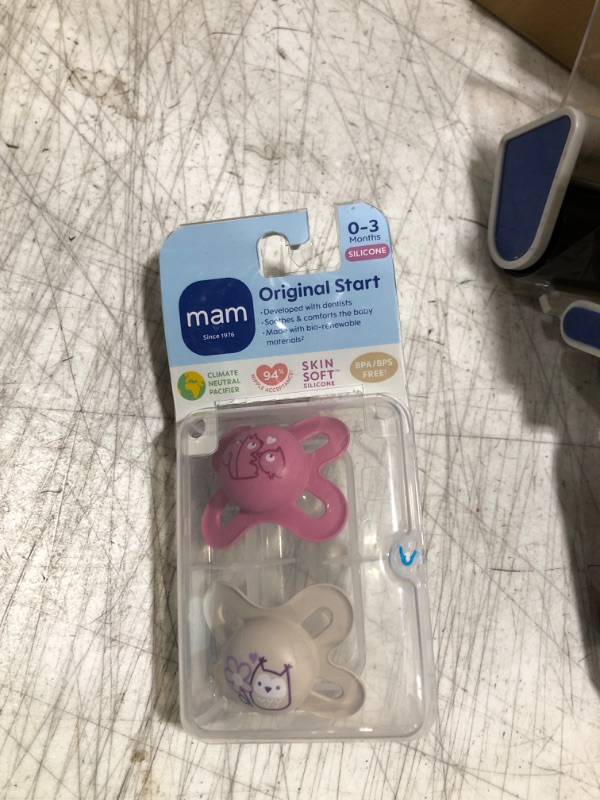 Photo 2 of Mam Start Newborn Pacifier, 0-2 Months, Girl, 2 Pack