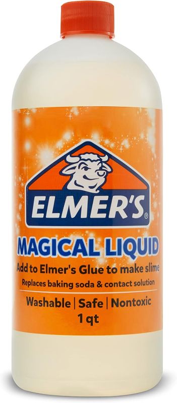 Photo 1 of Elmer's Magical Liquid Slime Activator Solution, Updated Formula for Double Slime Output, Safe and Washable, 1 Quart