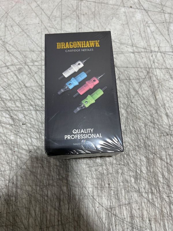 Photo 2 of Dragonhawk Tattoo Needles Cartridges, 1009RL Round Liner, 50 Count Needles Kit, Membrane Transparent for Pro Aritsts