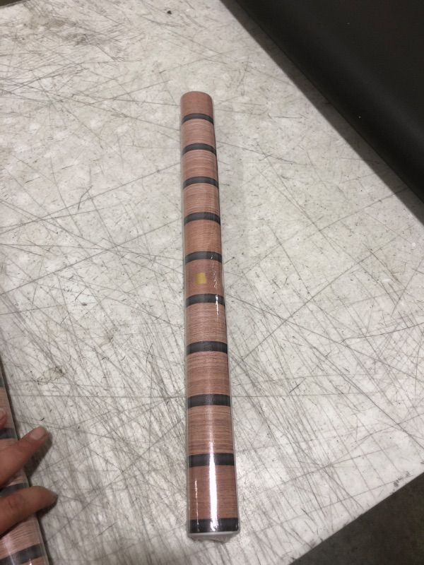 Photo 1 of LXCREAT Wood Wallpaper Wood Slat Peel and Stick Wallpaper Wood Panel Grain Contact Paper 17.71" x 118" Faux Brown Wood Look Self Adhesive Removable Wallpaper PVC Decoration for Home DIY