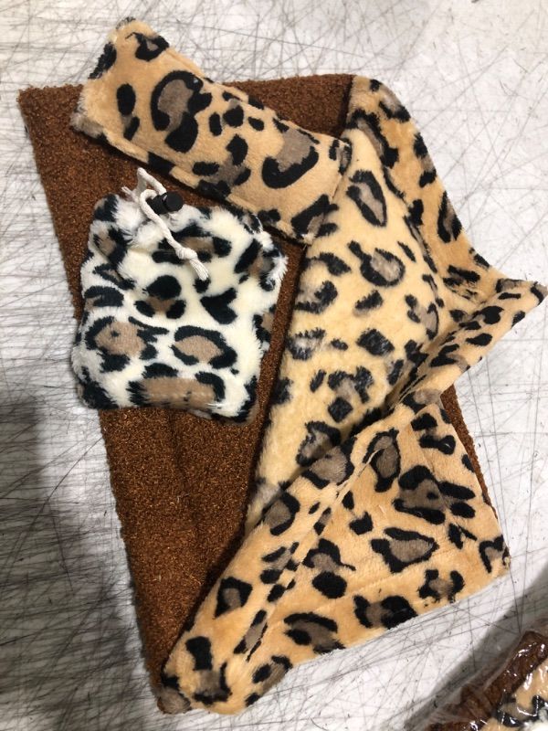 Photo 2 of Bearded Dragon Sleeping Bed with Pillow and Blanket, Beardie Leopard Print Sleeping Bag with Beardie's Leopard Pattern Coat ,Soft Warm Hide Hideout Terrariums Shelter Tank Accessories for Lizard
