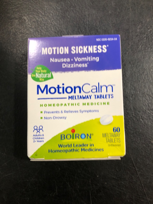 Photo 2 of Boiron MotionCalm Homeopathic Medicine For Motion Sickness  -  60 Tablet