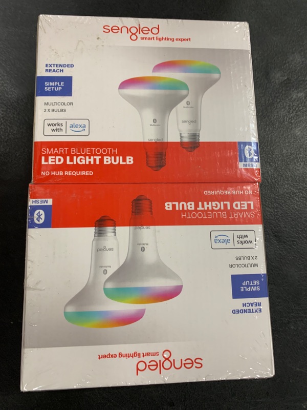 Photo 2 of Sengled Alexa Light Bulb, BR30, S1 Auto Pairing with Alexa Devices, Smart Flood Light Bulb That Work with Alexa, Multicolor Dimmable, E26,RGBW Lights, 65W Equivalent Recessed, No Hub Required, 4-Pack