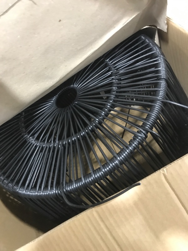 Photo 1 of Muse & Lounge Co. Ysar Boho Rattan Round Coffee Table Outdoor with Metal Frame, All-Weather and Rust Resistant, Handcrafted Coastal Furniture for Patio, Poolside, Garden, Yard, Black