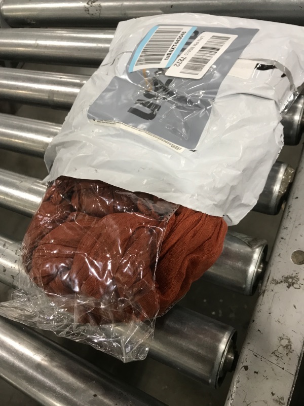 Photo 1 of DeZerlor Terracotta Cheesecloth Table Runner Boho Gauze Table Runner Fall Thanksgiving Table Runner 120 inches Long for Wedding Bridal Baby Shower Halloween Fall Table Decor