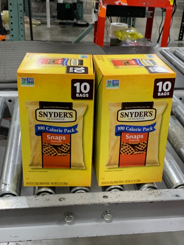 Photo 2 of *2Pack* Snyder's of Hanover Pretzels, Snaps 100 Calorie Packs, 10 Ct Multipack