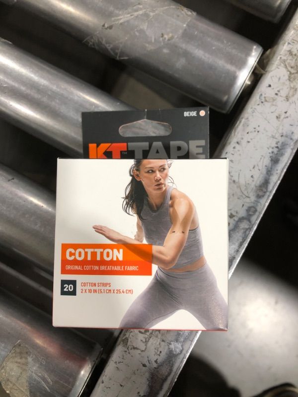 Photo 2 of KT Tape, Original Cotton, Elastic Kinesiology Athletic Tape, 20 Count, 10” Precut Strips
