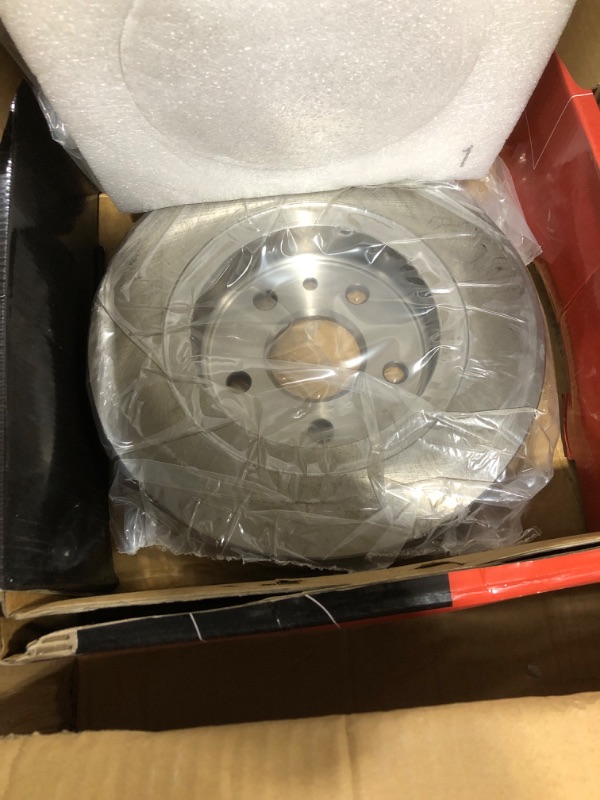 Photo 1 of A-Premium 10.55 inch (268mm) Rear Solid Disc Brake Rotors + Ceramic Pads Kit Compatible with Select Buick and Chevy Models - Encore 13-17, Cruze 11-15, Cruze Limited 16, Sonic 13-16, Trax 13-17, 6-PC