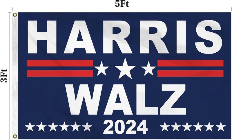 Photo 1 of Kamala Harris - Kamala Harris For President 2024 Waltz Flag, Indoor Outdoor Flags, Kamala Harris For The People Garden Flags, Lawn Flags, Yard Flags, Home Decor