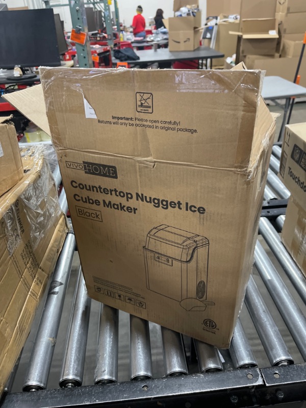 Photo 1 of VIVOHOME Nugget Ice Maker Countertop, Portable Pebble Ice Maker Machine with 44lbs/Day, Soft Chewable Pellet Ice Machine with Self-Cleaning, Scoop, 10 Ice Bags, for Home Kitchen, Party, RV, Camping