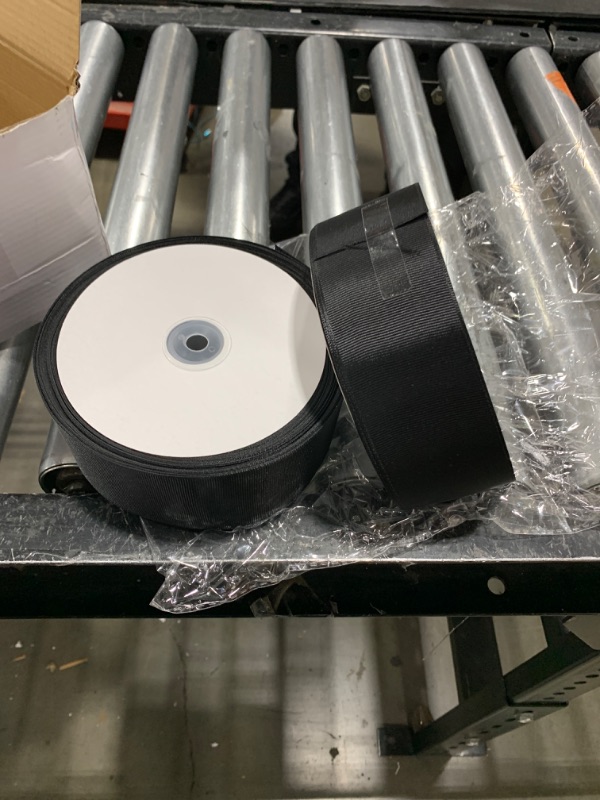 Photo 1 of Frienda 2 Rolls Duct Strap Duct Support Webbing Wide Webbing Strap Duct Support Webbing Strap Belt Heavy Duty Duct Straps(200 ft X 1.97 Inch,Black)