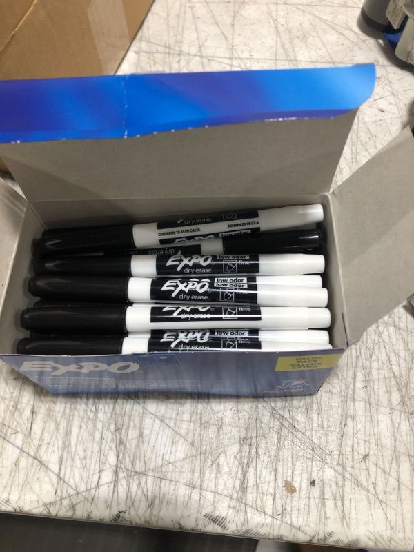 Photo 2 of EXPO Low Odor Dry Erase Marker Fine Point Black 36/Box 1921062