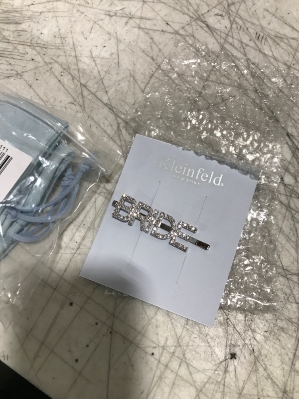 Photo 1 of Kleinfeld Womens Bridal 'Bride' Hair Bobby Pin, Bride Crystal/Rhodium, One Size