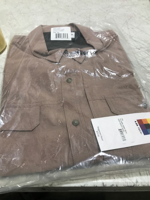 Photo 2 of Unionbay Men's Short Sleeve Aero Tech Button-up Shirt, Dusty Haze Size XXL