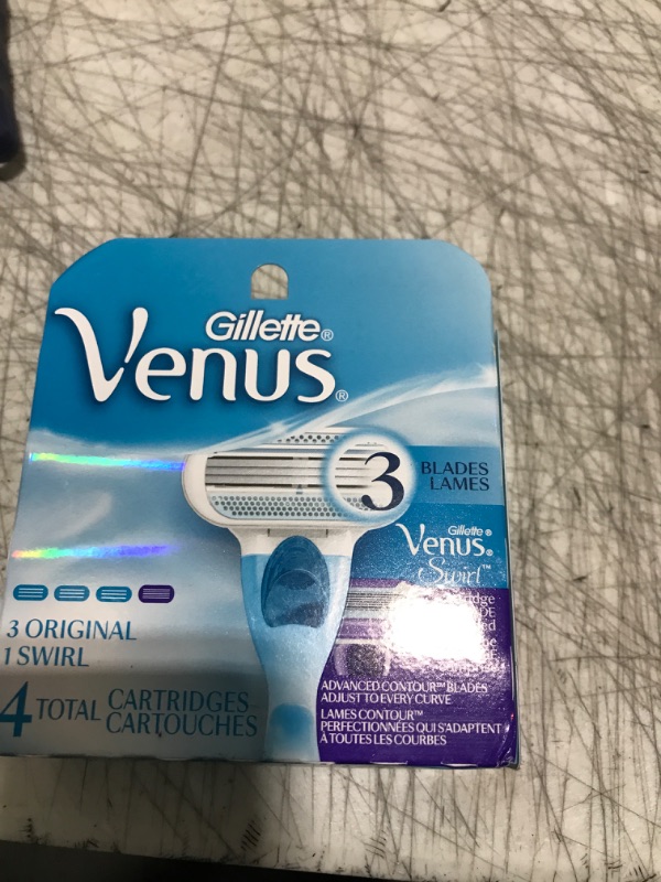 Photo 2 of Gillette Venus Original + Gillette Venus Swirl Women's Razor Blades - 4 Refills