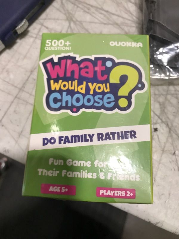 Photo 1 of QUOKKA Board Games for Kids 8-12 Year Olds - Family Card Game for Kids Ages 6-8 - What Would You Choose | Do Family Rather? | Pick Your Answer | Get to Know Your Family
