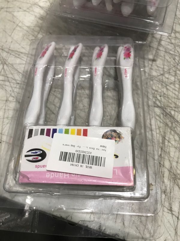 Photo 2 of Aeelike 8pcs Lace Crochet Hooks - 1.0mm to 2.75mm Crochet Hook Set for Crocheting Lace Yarn - Unique Curved Handle Design Aluminum Crochet Hook - Pink Floral Print Crochet Needle for Beginners