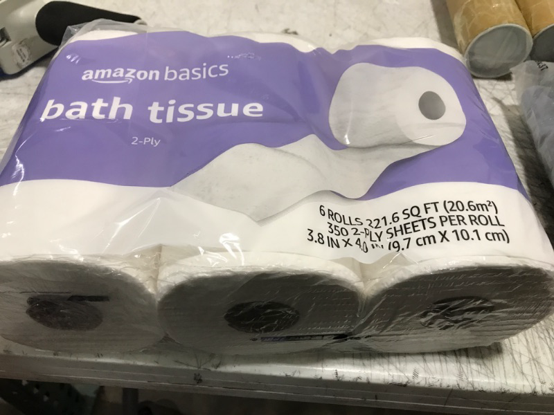 Photo 1 of Amazon Basics 2-Ply Toilet Paper 6 Rolls