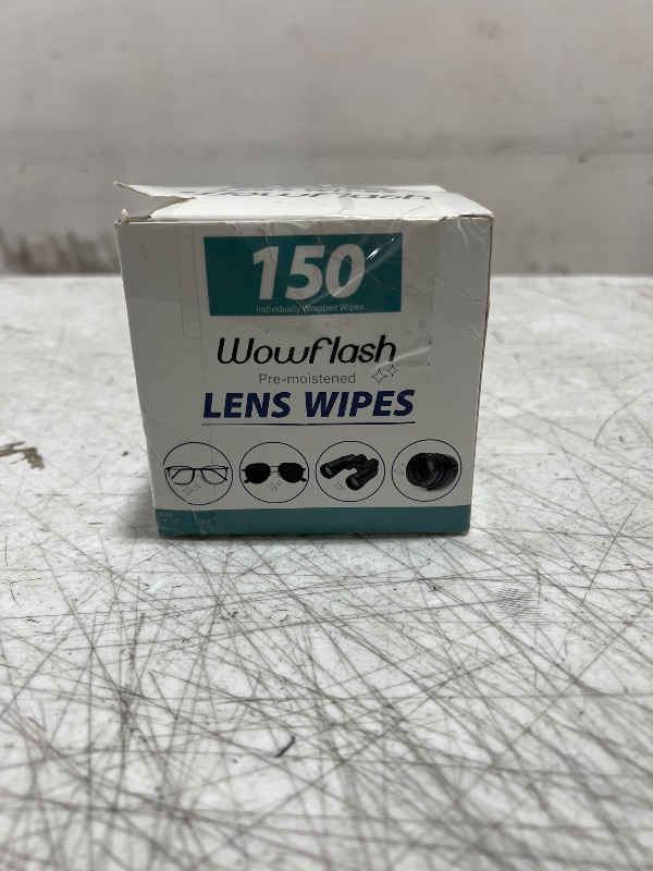 Photo 2 of 150 Count Lens Wipes for Eyeglasses, Eyeglass Lens Cleaning Wipes Pre-moistened Individually Wrapped Sracth-Free Streak-Free Eye Glasses Cleaner Wipes for Sunglass, Camera Lens, Goggles