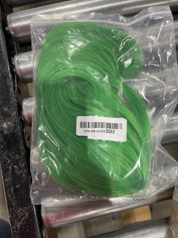 Photo 2 of Anogol Hair Cap+Short Wavy Cosplay Wig Green Hair Costume Halloween Wigs