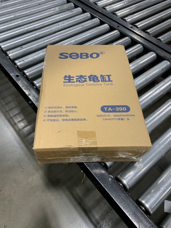 Photo 1 of Geegoods Turtle Tank, Small Turtle Tank Kit, Turtle Aquarium with Filter, Colored Rocks, Brush and Small Plant for for Turtles, Crabs, Crayfish, Small Reptiles