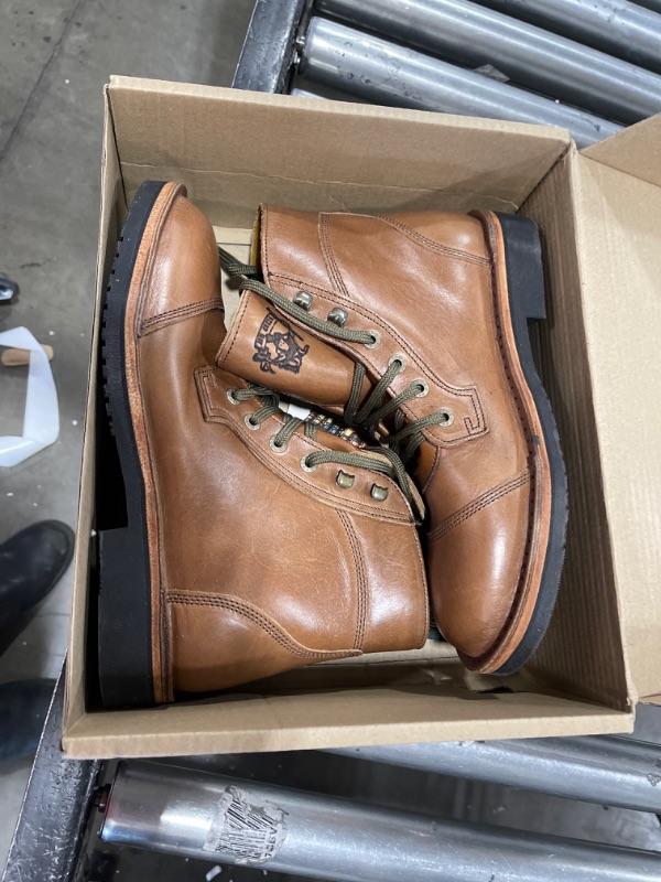 Photo 2 of JIM GREEN Numzaan Boots Lace-Up Water Resistant Full Grain Leather Work or Hiking Boot (FG, VTN, 11)