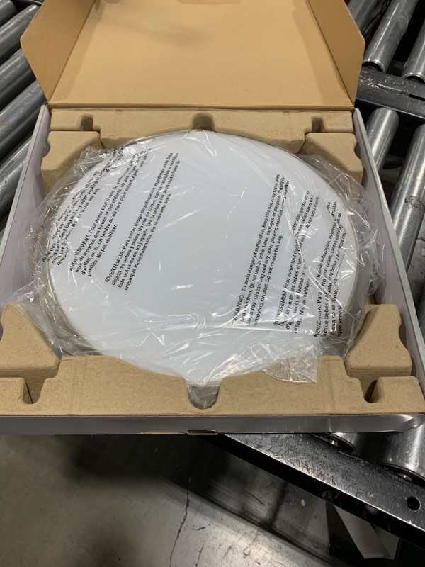Photo 1 of 15 in. White Integrated LED Dimmable Flush Mount Puff with Adjustable CCT and RGB at 2000 Lumens Powered by Hubspace


