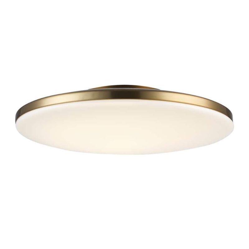 Photo 1 of 13 in. Brass Integrated LED Semi Flush Mount
