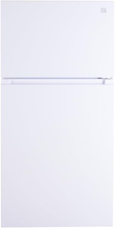 Photo 1 of Kenmore 33 in. 20.5 cu. ft. Capacity Refrigerator/Freezer with Full-Width Adjustable Glass Shelving, Humidity Control Crispers, ENERGY STAR Certified, White