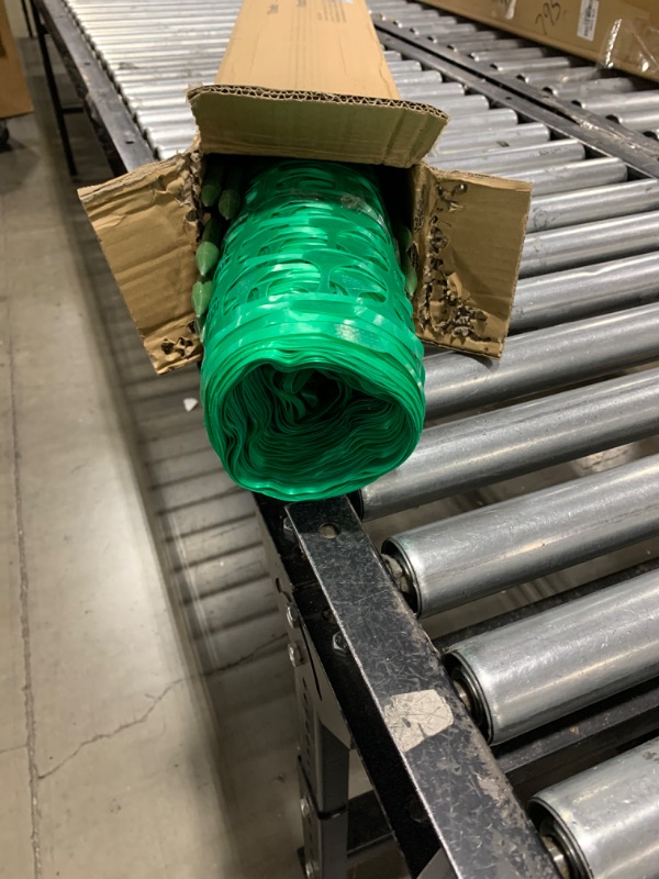 Photo 1 of Garden Fence Animals Barrier Set: Ohuhu 3.4x100 FT Plastic Fence Roll with 25-Pack 4 FT Stakes Temporary Safety Netting, Reusable Pool Fencing Snow Fence Poultry Fences for Deer Chicken Dog Yard