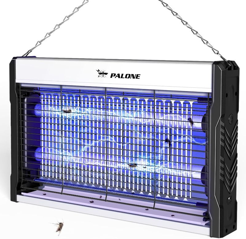 Photo 1 of PALONE Electric Bug Zapper 3200V Mosquito Zapper Killer Indoor Insect Killer with Hanging Chain Mosquito Trap with Removable Collection Tray USB Electric Bug Zapper Outdoor for Home Office Warehouse
