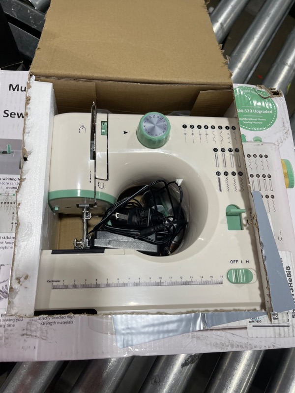 Photo 1 of StitchMaster Pro:Ballet on twin needles.Sewing machine,sewing machine for beginners,Double needle and double thread,16 kinds of stitches.Sewing machine for Household,sewing machine for adults.White