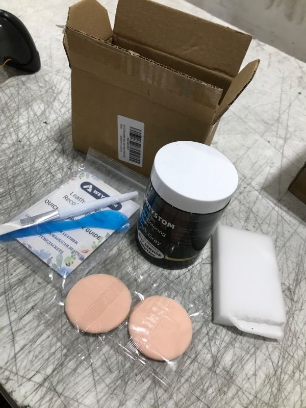 Photo 1 of WEYSTOM Leather Recoloring Balm-Leather Repair Kit for Restore Couches, Car Seats, Clothing, Restore The Color to Scratched and Faded (Dark Grey)