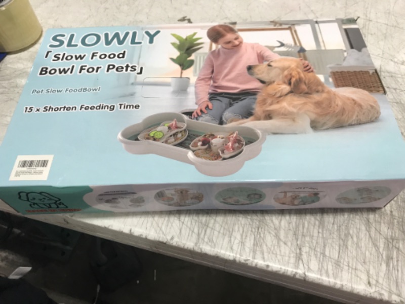 Photo 2 of Slow Feeder Dog Bowls, Anti-Choking Interactive Dog Slow Feeding Bowls for Dry/Wet/Raw Food, Bloat Stop Dog Slow Feeder Bowl for Large Breed Dogs,Slow Eating Dog Bowl with Silicone Pet Feeding Mat