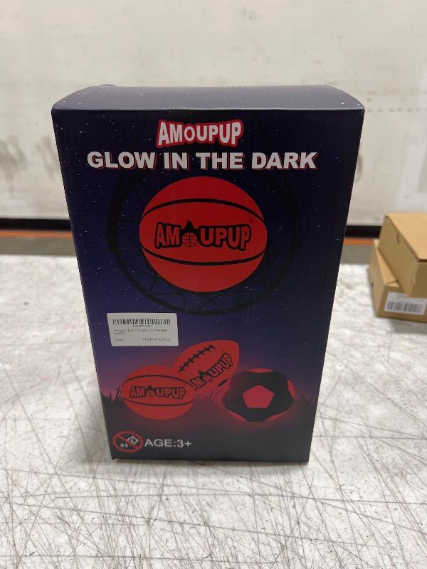 Photo 2 of Amoupup Glow in The Dark Basketball Sports Gifts Light Up Led Football Basketball with Led Lights and Batteries - Kids Gifts Good Gift Ideas for Teen Boys and Girls