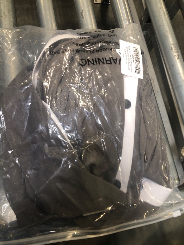 Photo 1 of ***GRAY*** Deyeek Men's Tear Away Basketball Pants Snap Button Sporty High Split Sweatpants Loose Post Surgery Pants with Drawstring
