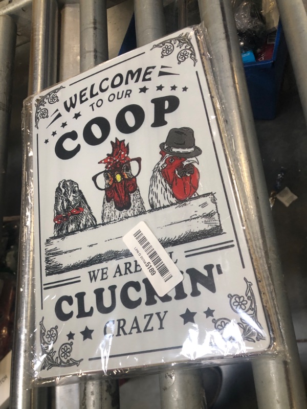 Photo 2 of 5 Pack Chickens Tin Signs Vintage, Chickens Coop Accessories, Metal Signs Coop Signs for Farm Yard Decor for Home Kitchen Outdoor Decor - 8×12 inches