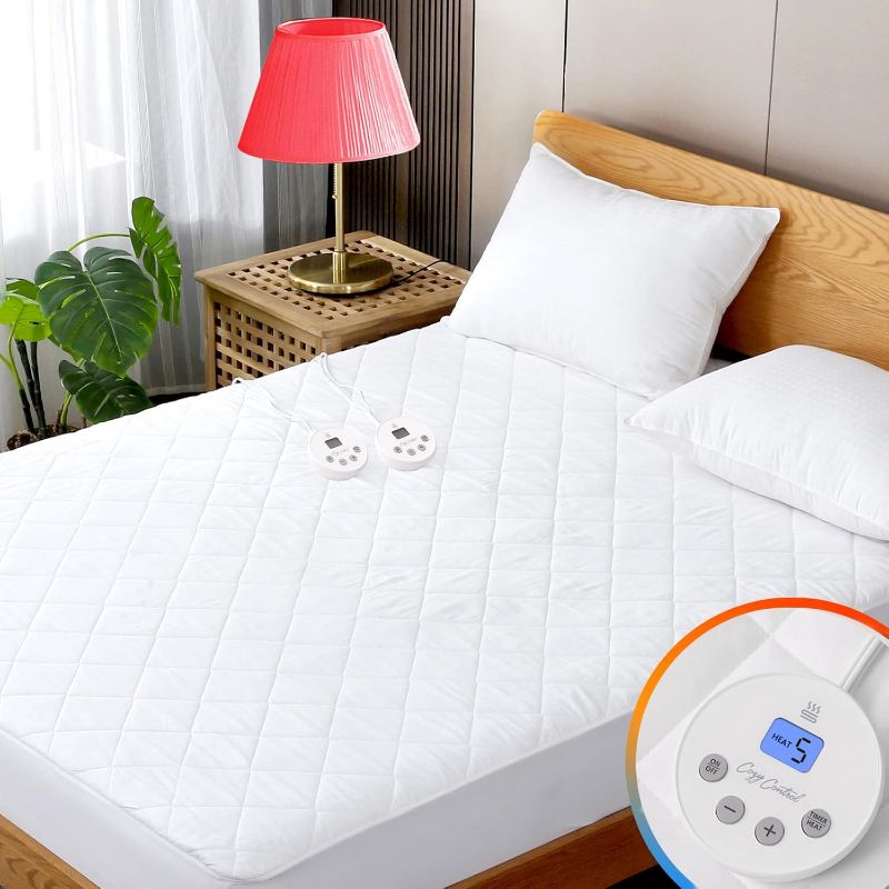 Photo 1 of *similar to stock photo* Heated Mattress Pad Twin Size Quilted Heating Electric Bed Warmer Luxury Comfort Heat Mattress Pad Cover Single Controller?10 Heat Setting | 1-12 Hours Auto Shut Off | with 8-21 Inch Deep Pocket?
