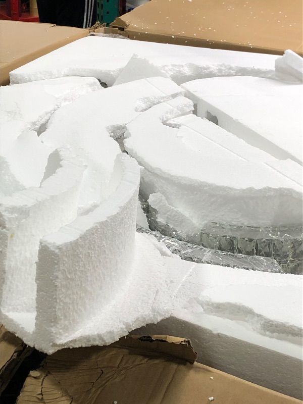 Photo 1 of IDEQUY W40'' Flush Mount Crystal Ceiling Light Round Ring Chrome Ceiling Light Fixture 5-Tier Chandelier for Dining Room Foyer Remote Control 3000-6000K Infinity Dimmable Lighting