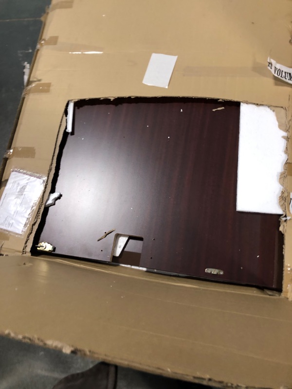 Photo 6 of ***Comes in multiple boxes*** Array 120" Conference Table with Power Data Grommet- Mahogany/Black