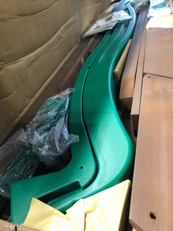 Photo 1 of ***Pick up with truck*** ***Comes in 3 boxes***Backyard Discovery Lakewood Cedar Wood Swing Set, Covered Upper Deck with White Trim Window, Slide with Rails, Lower Fort Area with Door and Attached Bench, Swing Belts, Trapeze Bar, Stair Ladder