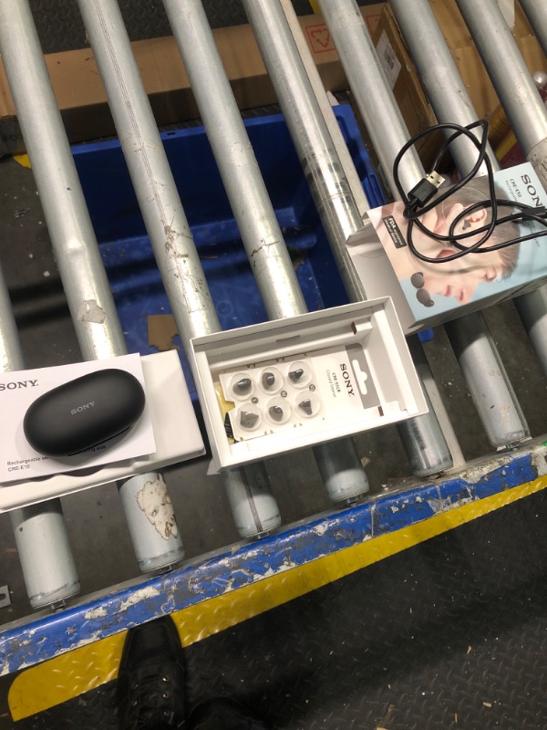 Photo 1 of ***Item is dirty*** Sony CRE-E10 Self-Fitting OTC Hearing Aids for Mild to Moderate Hearing Loss, Prescription-Grade Sound Quality, Comfortable Earbud Design, Bluetooth Enabled for iOS, and Rechargeable Battery, Black