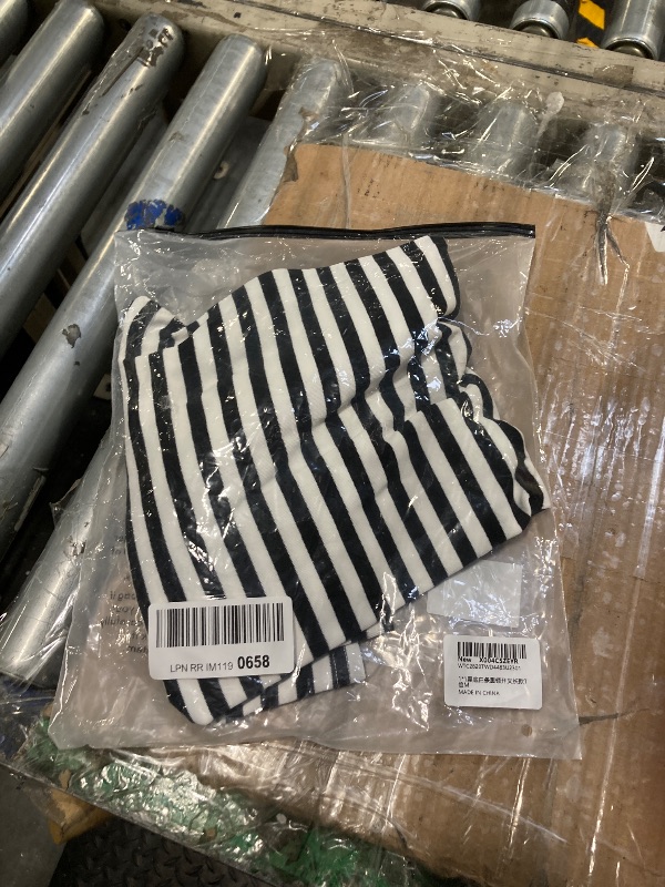 Photo 1 of ***USED***XIEERDUO Long Sleeve Shirts for Women Y2K Round Neck Tunic Tops to Wear with Leggings Black and White Striped M