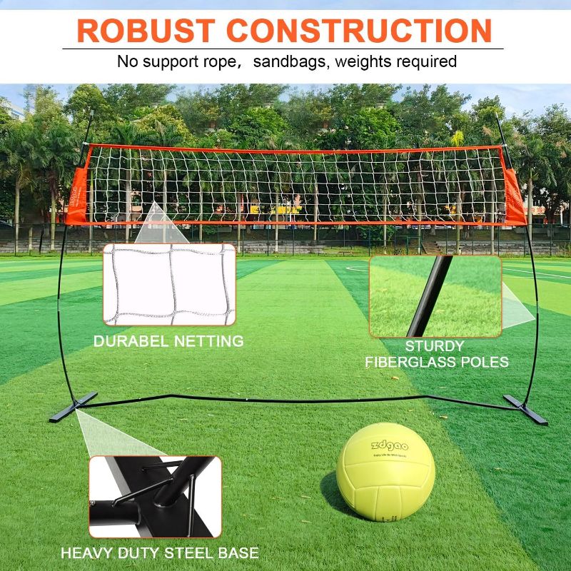 Photo 1 of  *** SIMILAR *** Bearwill Volleyball Training Equipment, Volleyball Practice Net Station Update Freely Adjustable Height Volleyball Net for Backyard Indoor Outdoor Hitting Serving Passing Practice 