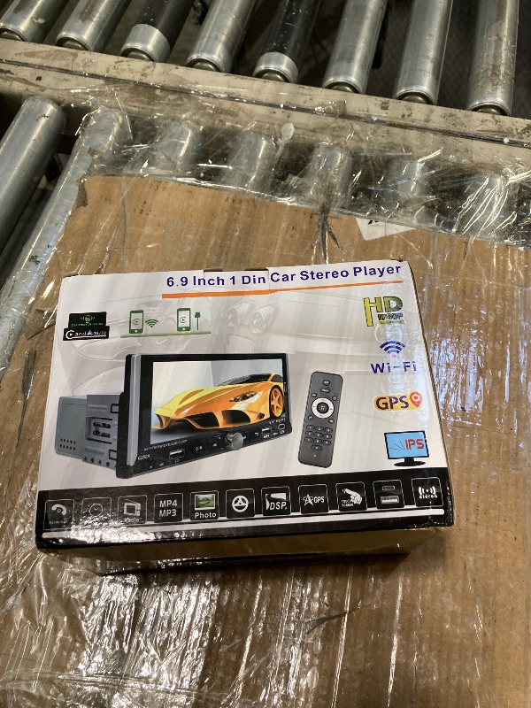 Photo 2 of  *** SIMILAR *** Single Din Touchscreen Radio: 6.9 Inch Android 12 Single Din Radio Car Stereo Wireless CarPlay - Android Auto Head Unit Touch Screen with BT, WiFi, In-Dash GPS Navi, EQ, FM, SWC, MIC, 2+32GB