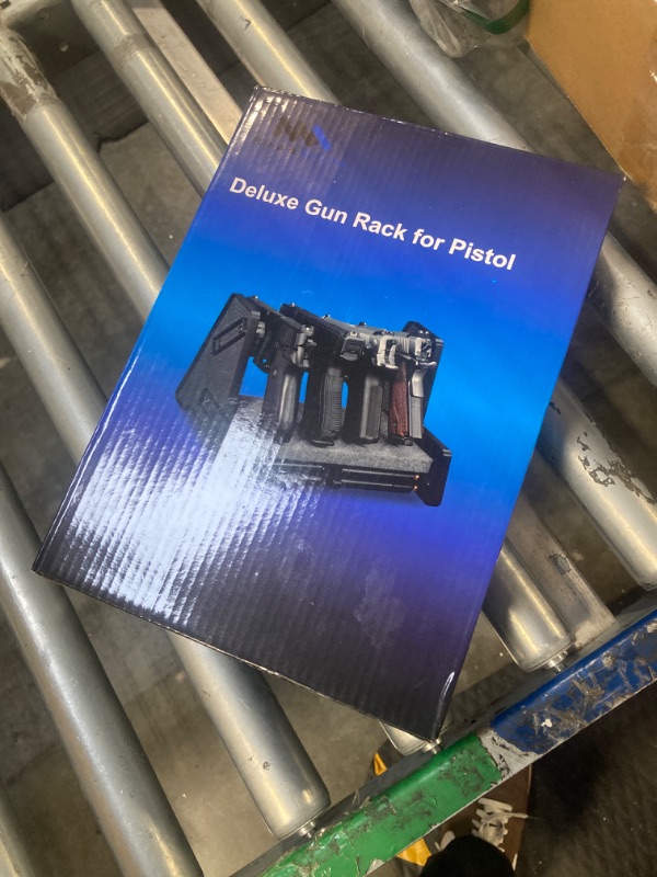 Photo 1 of Mind and Action Pistol Rack, Deluxe Handgun Rack Stand,Pistol Display Holder for Gun Safe and Gun Cabinet(4 Gun Holders)