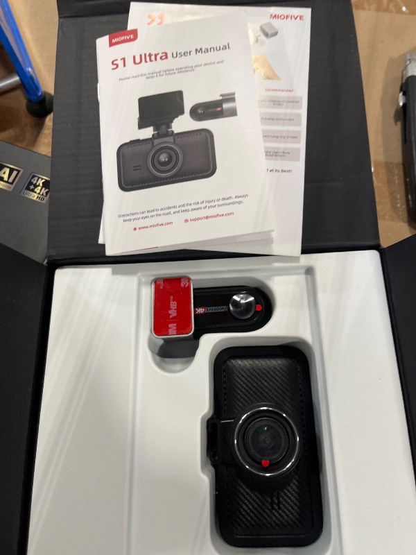 Photo 1 of Dash Cam Front and Rear, 4K Front + 4K Rear Full HD Dash Camera for Cars Built-in Wi-Fi Bluetooth GPS with 64GB SD Card, 3.0” IPS Screen with App Control, G-Sensor, HDR, Night Vision, 24H Parking Mode